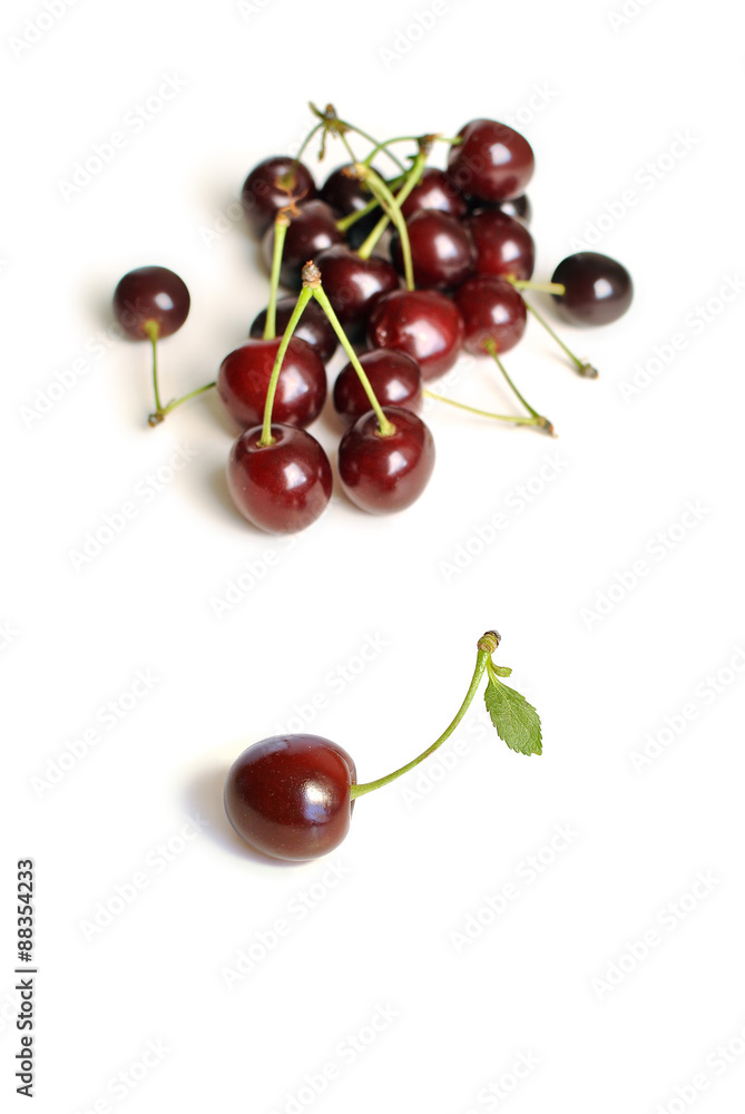cherry on white background cherry on white background