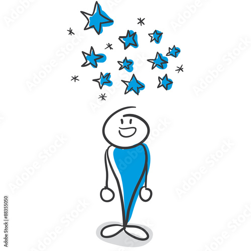 Stick Figure Series Blue