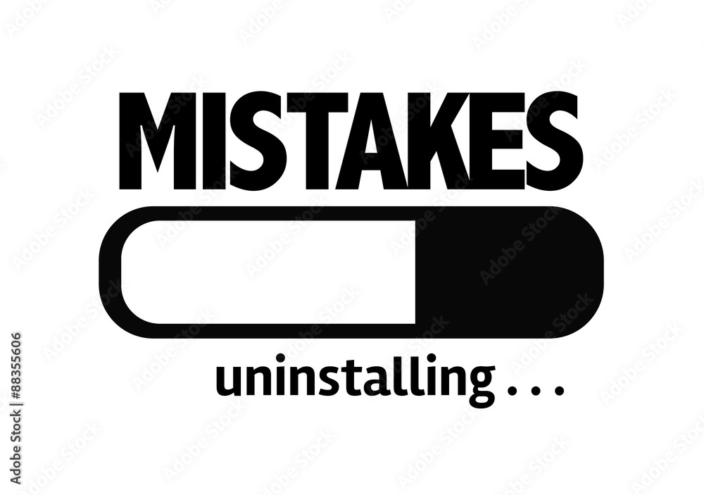 Progress Bar Uninstalling with the text: Mistakes Progress Bar Uninstalling with the text: Mistakes