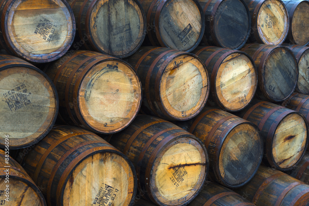 Casks (barrels), Port Askaig, Islay, Argyll and Bute, Scotland Casks (barrels), Port Askaig, Islay, Argyll and Bute, Scotland