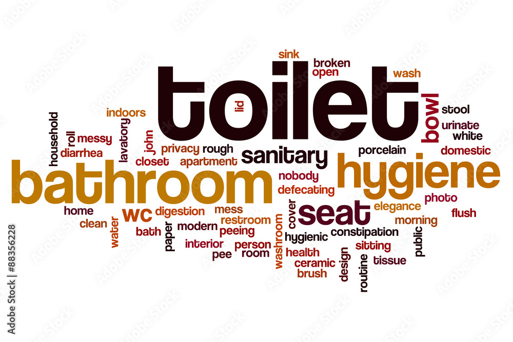 Obraz premium Toilet word cloud concept