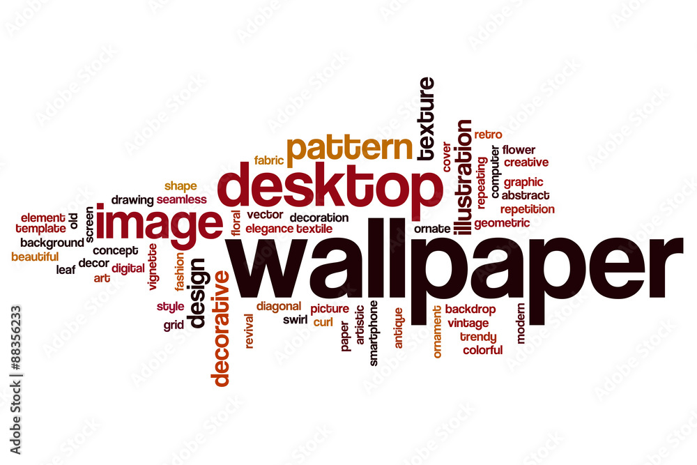 Wallpaper word cloud concept