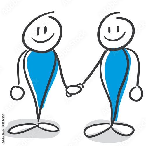 Stick Figure Series Blue