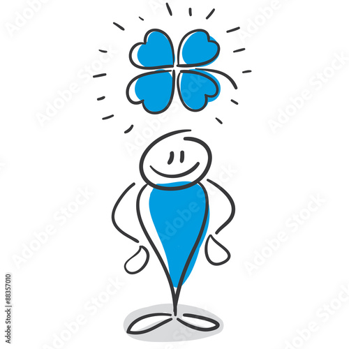 Stick Figure Series Blue