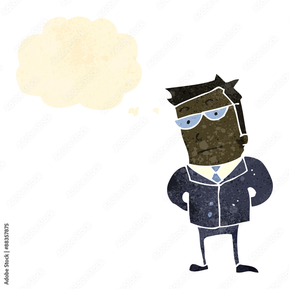 Fototapeta premium retro cartoon sensible businessman