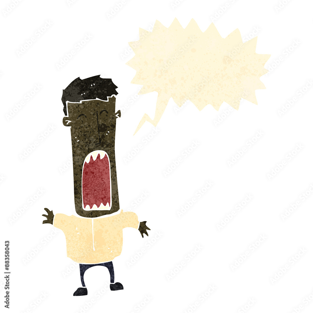 Obraz premium retro cartoon shouting man