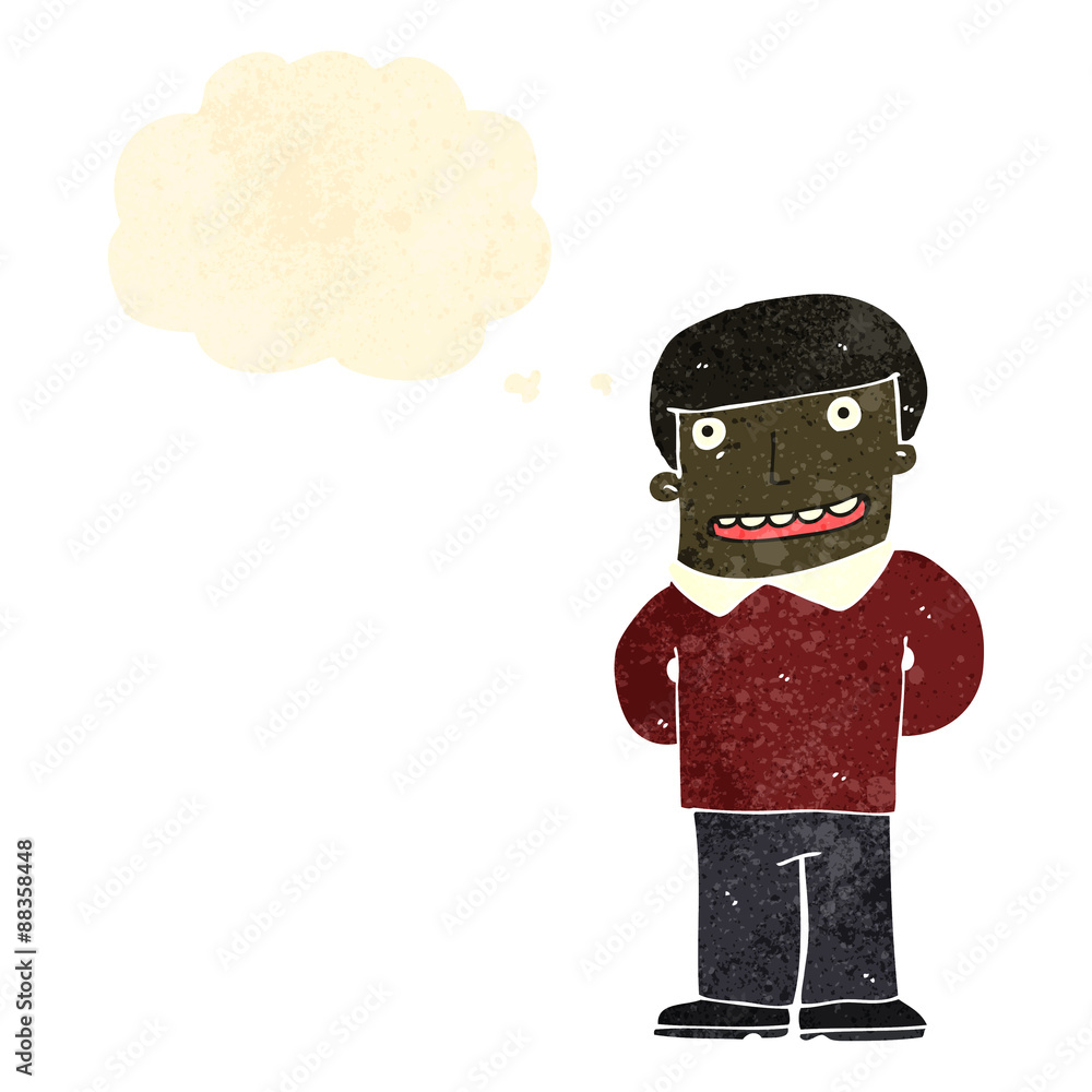 Fototapeta premium retro cartoon friendly man