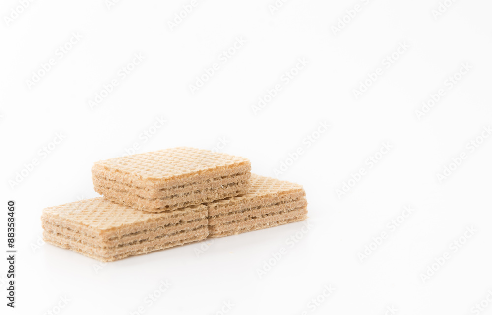 coffee wafer on white background coffee wafer on white background