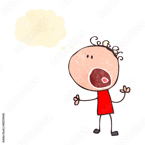 retro cartoon complaining person