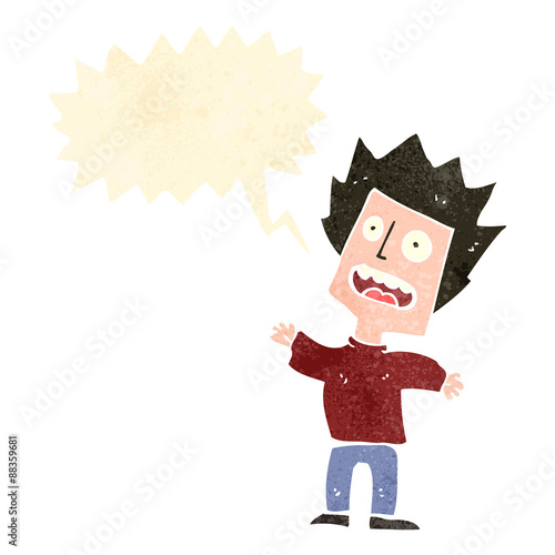 retro cartoon complaining person
