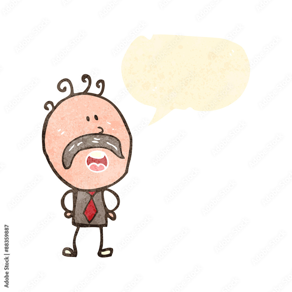 retro cartoon mustache man retro cartoon mustache man