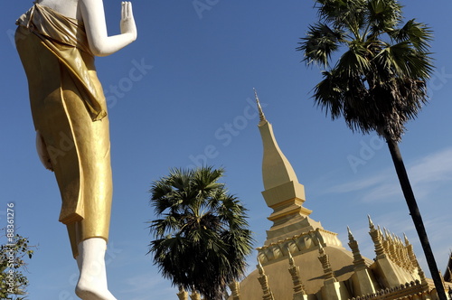 That Luang Stupa, built in 1566 by King Setthathirat, Vientiane, Laos photo