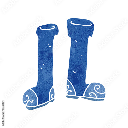 retro cartoon wellington boot
