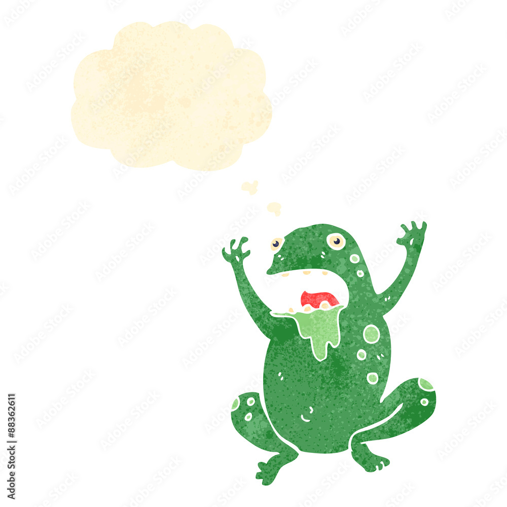 retro cartoon poison frog retro cartoon poison frog