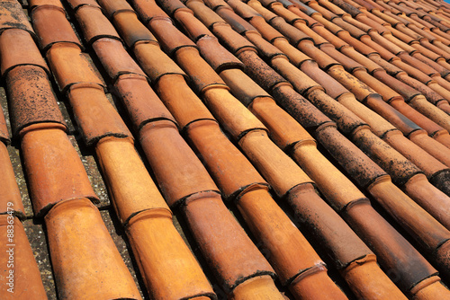 texture old clay tiles