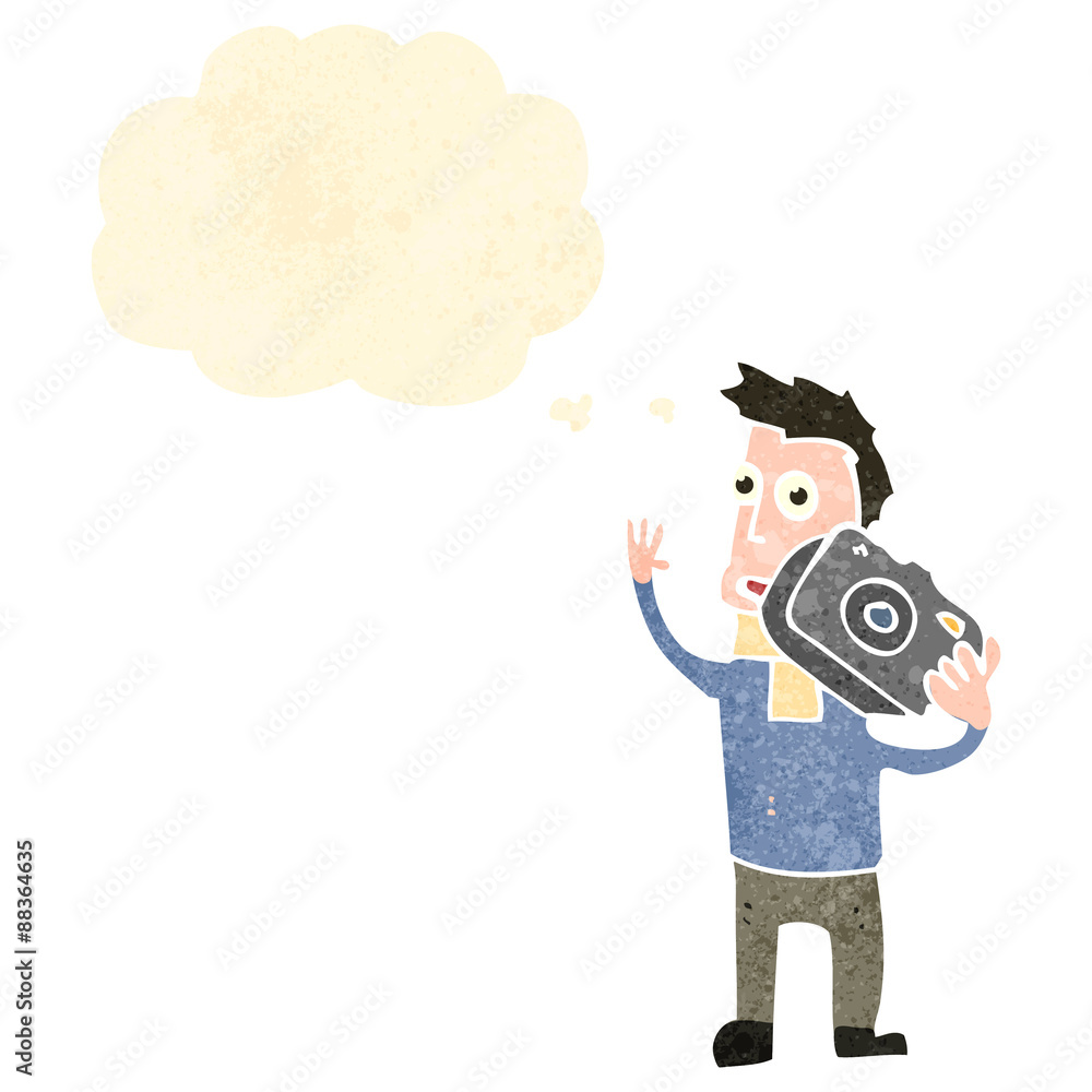 Fototapeta premium retro cartoon photographer