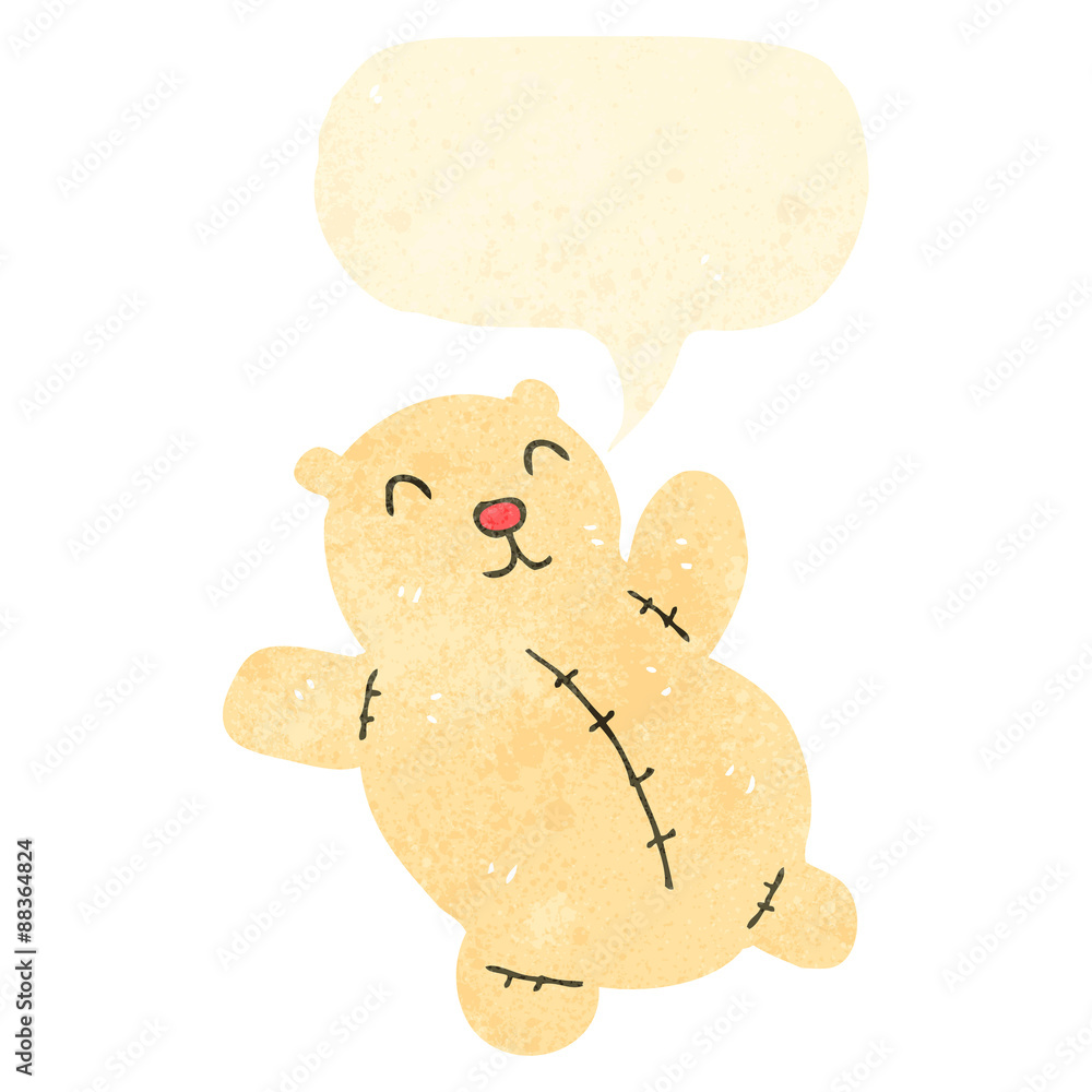retro cartoon polar bear with speech bubble retro cartoon polar bear with speech bubble