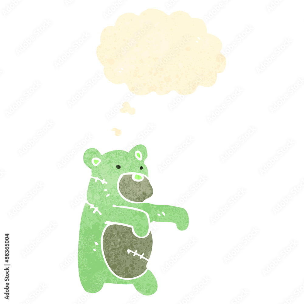 retro cartoon zombie teddy bear retro cartoon zombie teddy bear