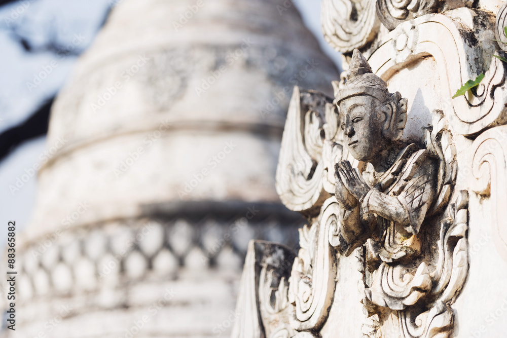 Temple detail, Nget Pyaw Taw Pagoda, Pindaya Temple detail, Nget Pyaw Taw Pagoda, Pindaya