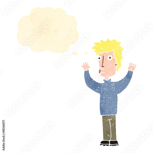 retro cartoon impressed man