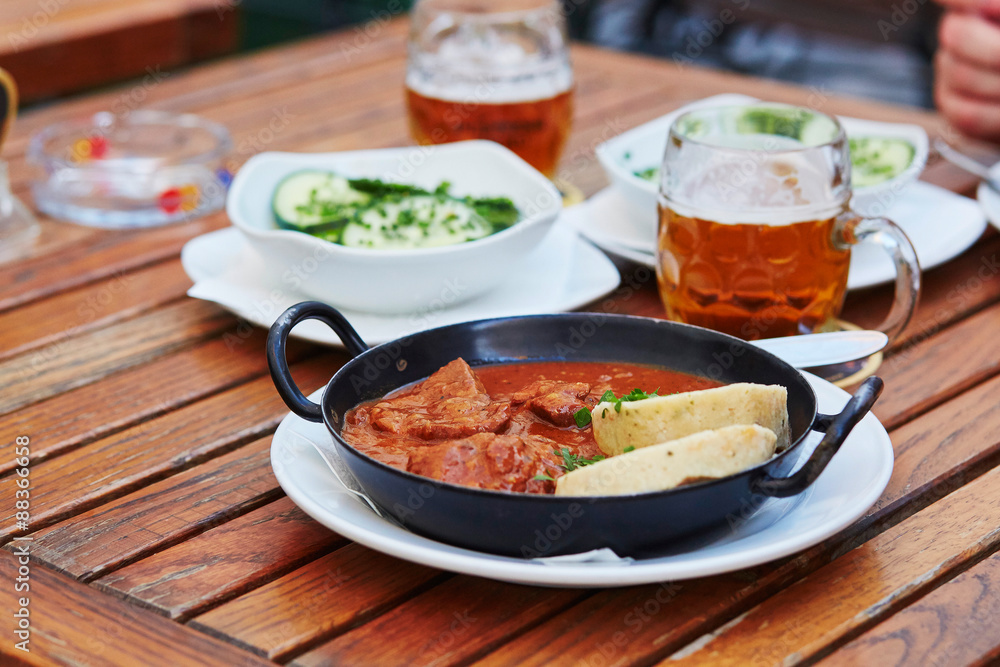 Beef goulash with vegetables Beef goulash with vegetables