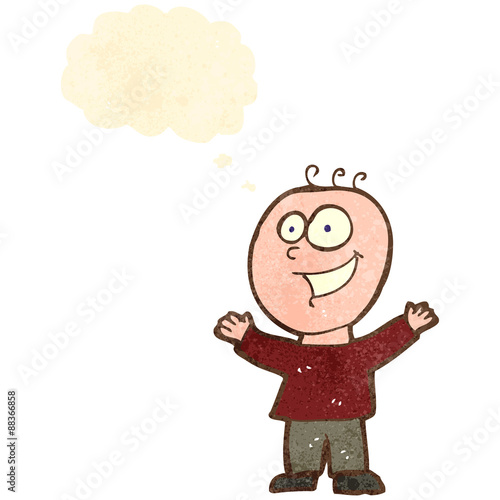 retro cartoon grinning man