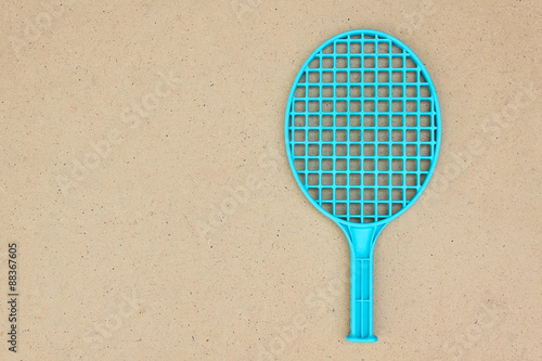 One Tennis racket on the table © annakukhmar