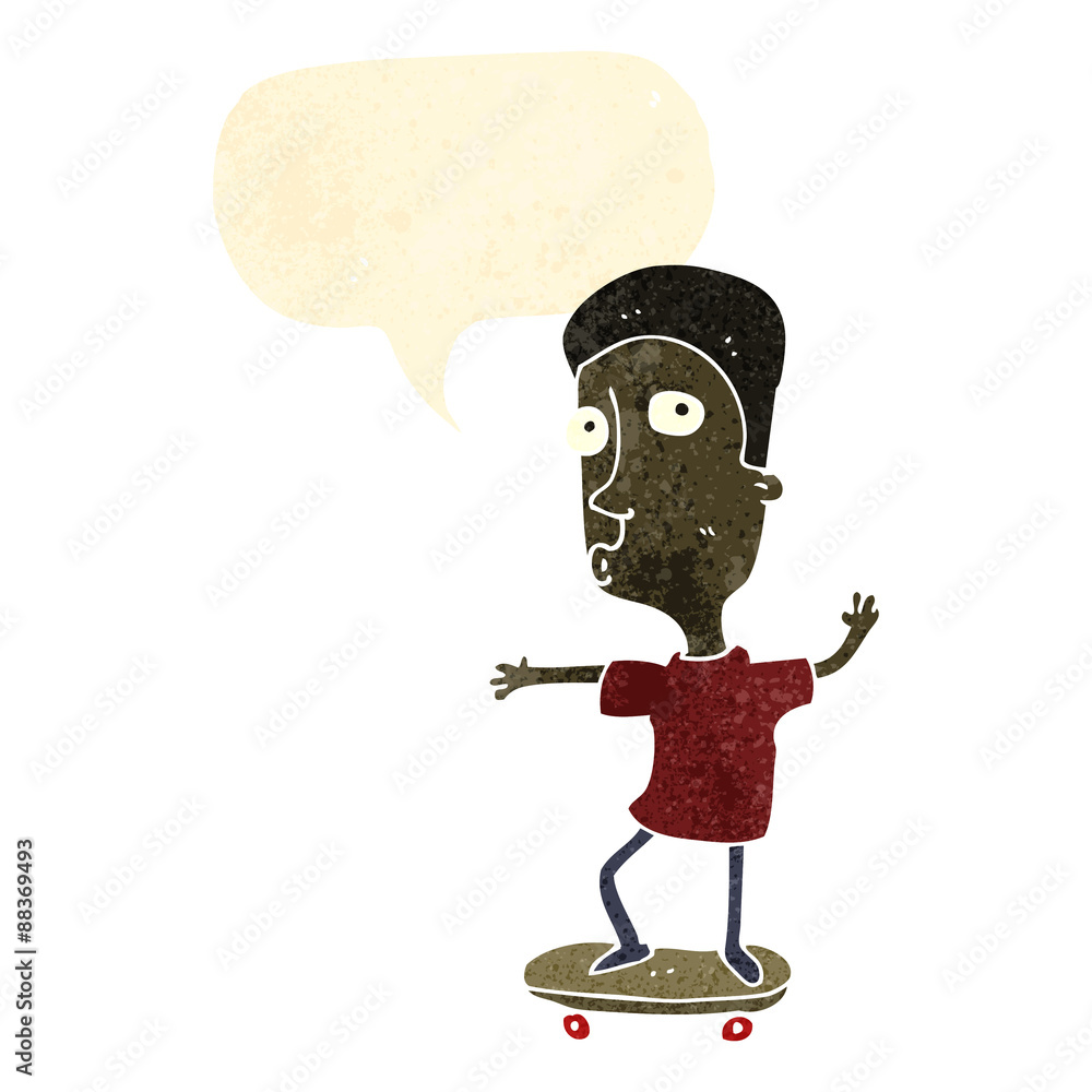 retro cartoon boy on skateboard retro cartoon boy on skateboard