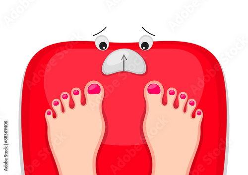 Bathroom scales are upset
