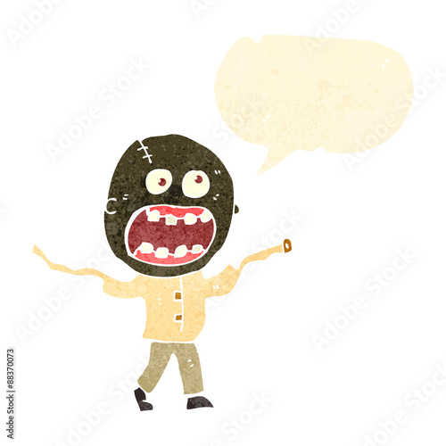 retro cartoon crazy madman