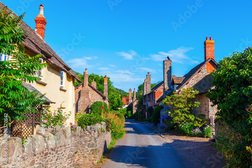 malerische Dorfansicht in Bossington, Somerset, England photo