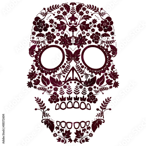 day of the dead skull design
