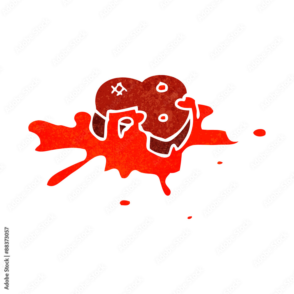 retro cartoon bloody heart symbol retro cartoon bloody heart symbol