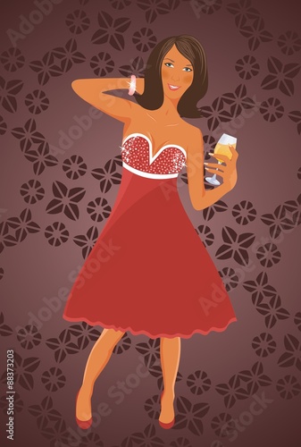 disko diva with cocktail