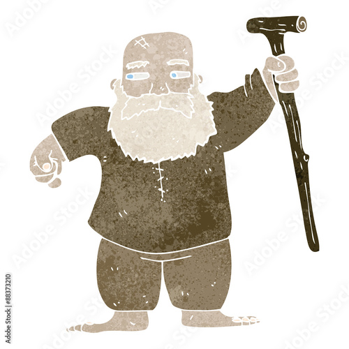 retro cartoon biblical figure