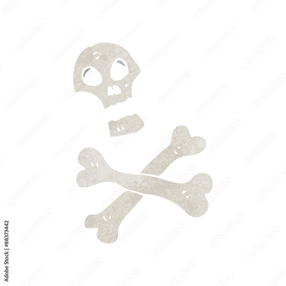 retro cartoon skull and crossbones retro cartoon skull and crossbones