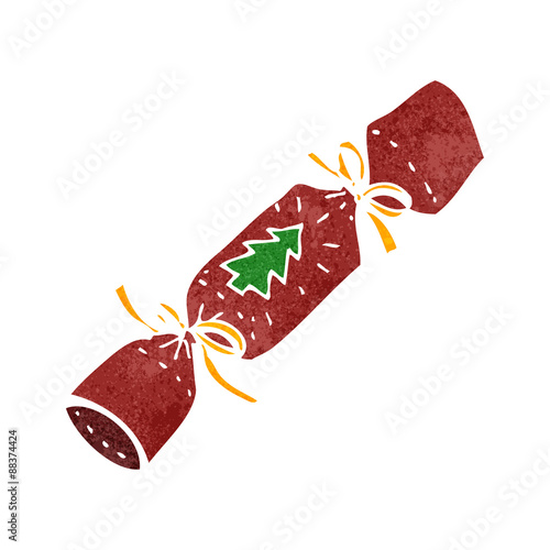 retro cartoon christmas cracker