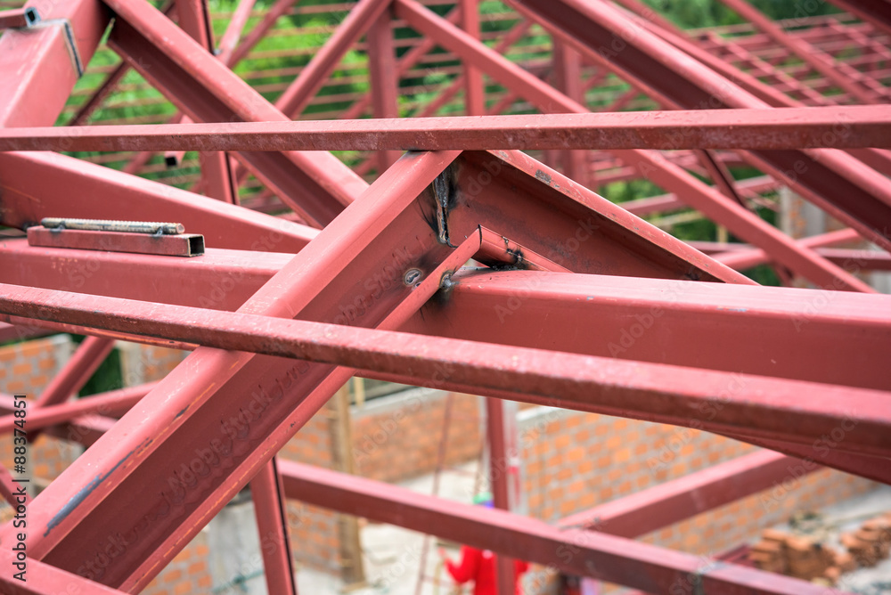  steel structure of a new house