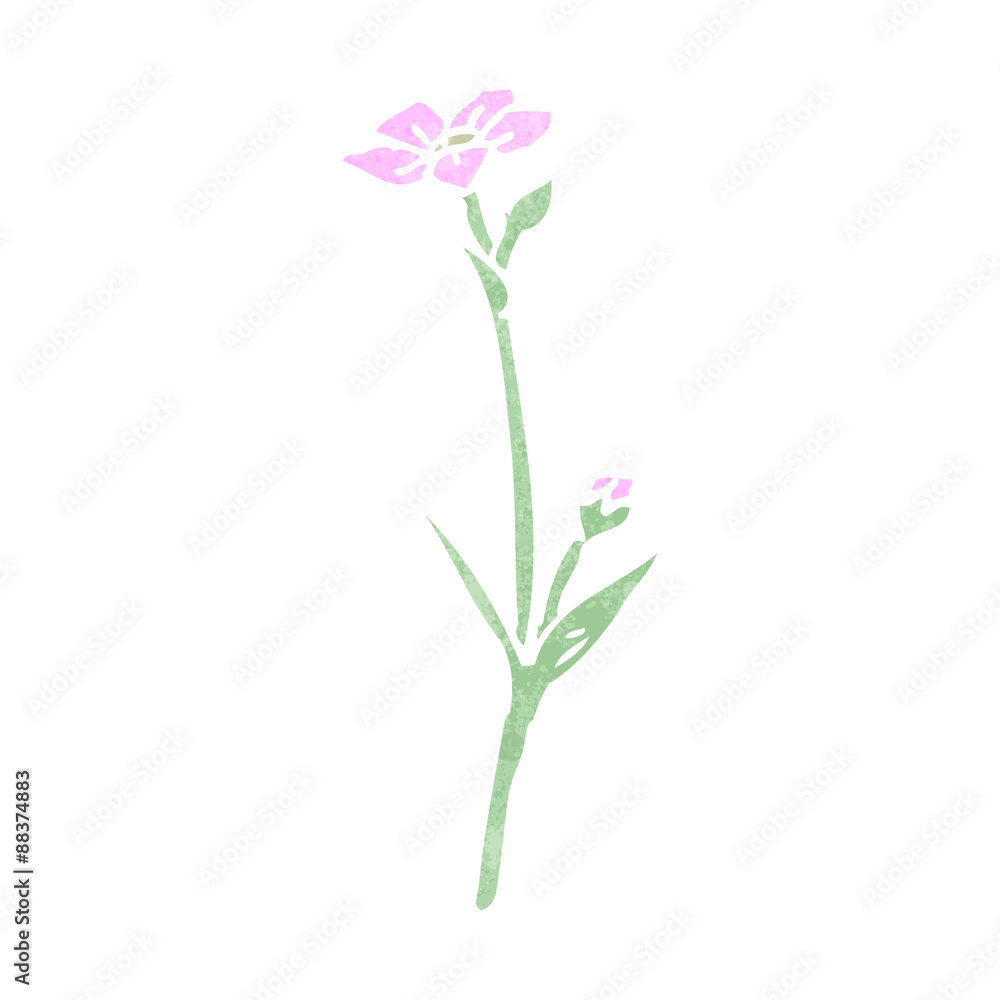retro cartoon wild flowers retro cartoon wild flowers