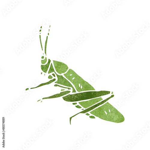 retro cartoon grasshopper