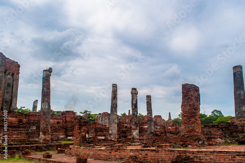 The ruin temple in ayutthaya / The ruin temple in ayutthaya province thailand