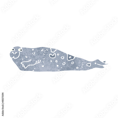 retro cartoon seal