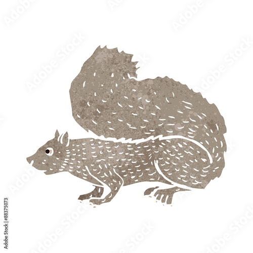 retro cartoon squirrel