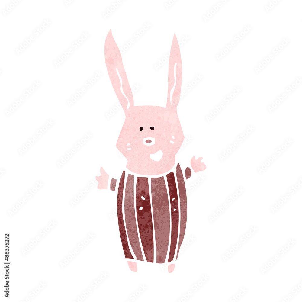 Obraz premium retro cartoon rabbit
