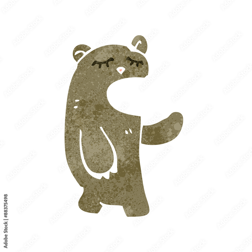 retro cartoon bear retro cartoon bear