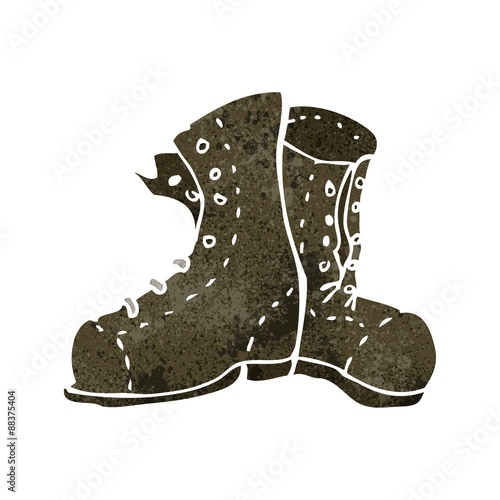 retro cartoon old boots