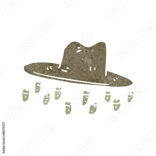 retro cartoon australian hat