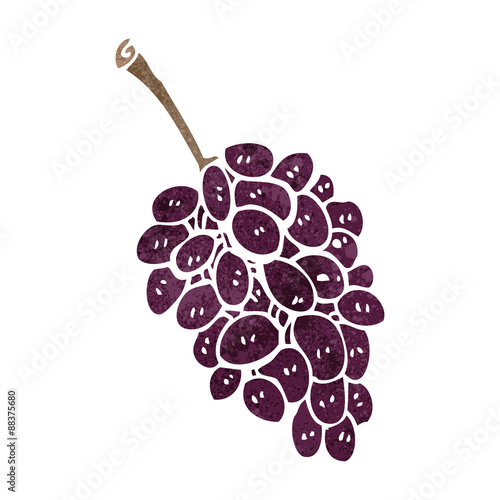 retro cartoon grapes