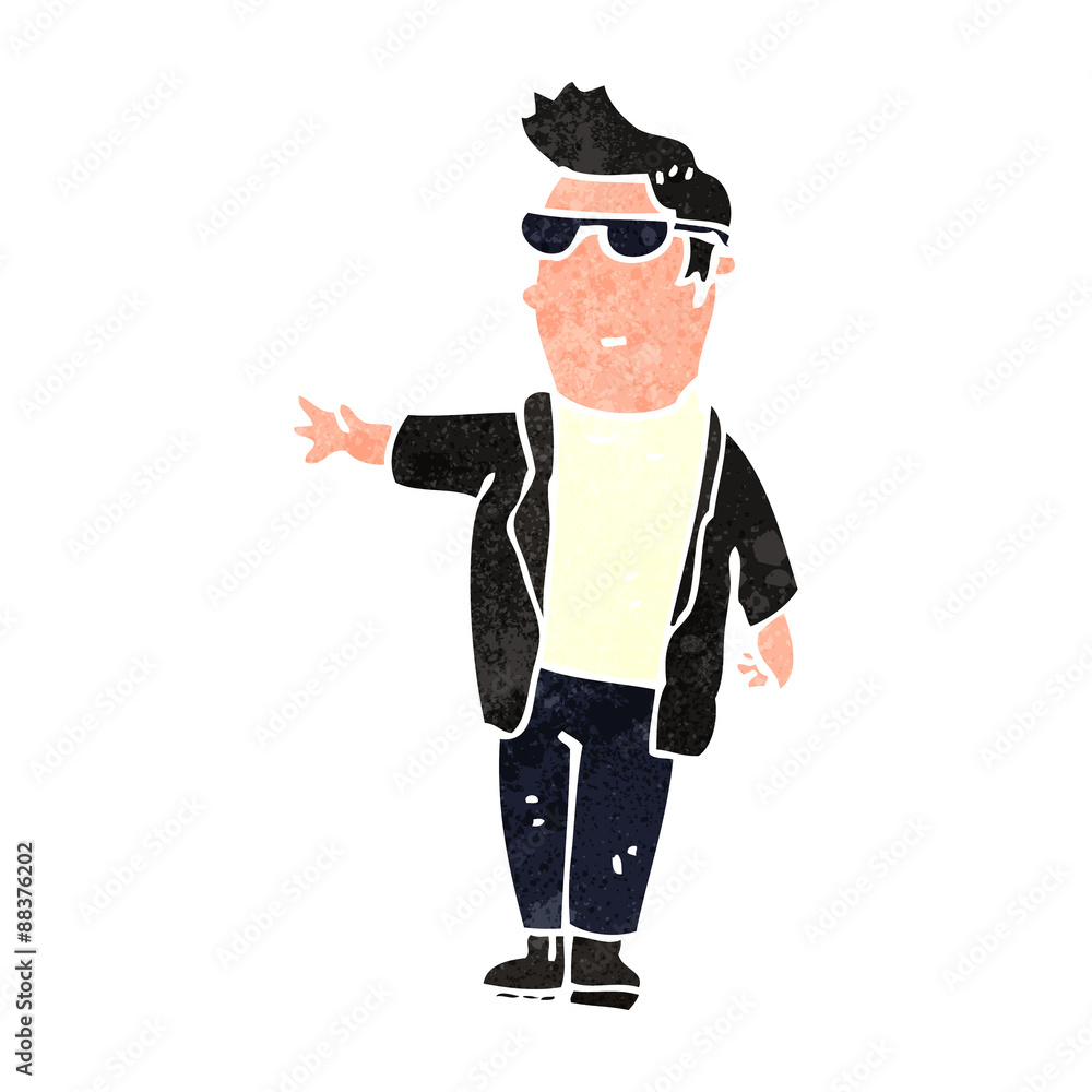 retro cartoon cool guy