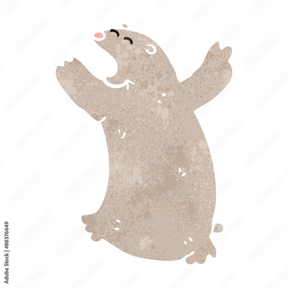 Obraz premium retro cartoon polar bear